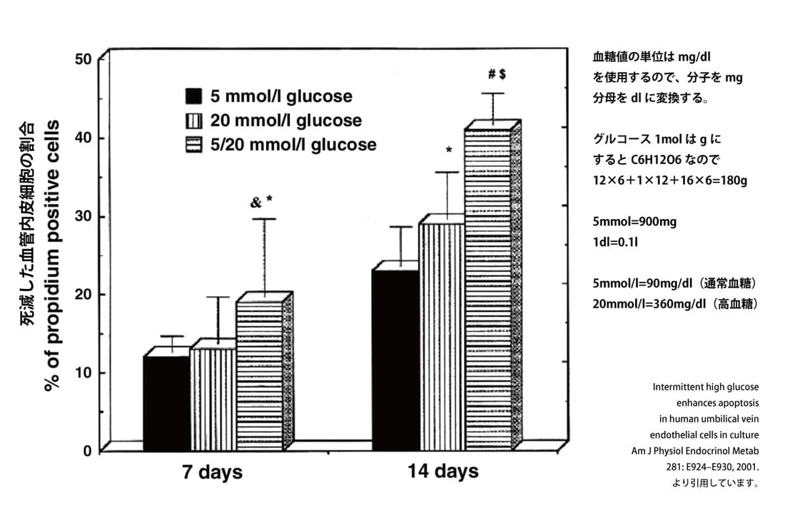 糖質制限でよく使われる論文や研究シリーズ②ー血糖値の変動が及ぼす血管内皮細胞の死