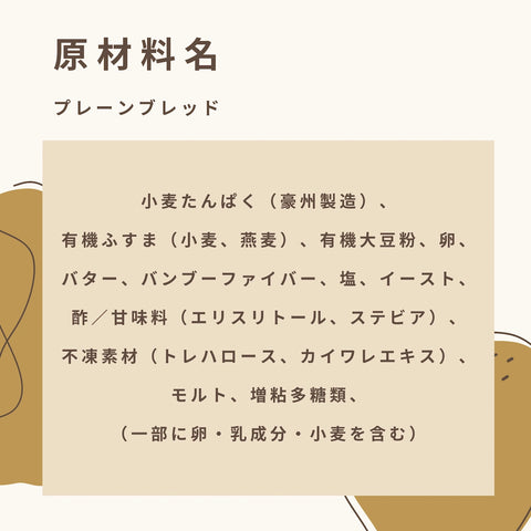 Plain bread (8 small slices for sandwiches) Carbohydrates: 1.4g/piece