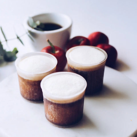 低糖質なコーヒーゼリーをホットコーヒーと楽しむ