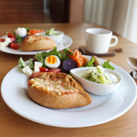 低糖質な明太子マヨネーズパンで楽しむブランチ