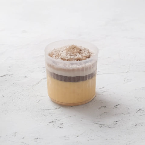 低糖質なモンブランプリンの斜俯瞰画像