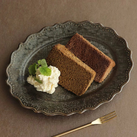 低糖質な紅茶シフォンケーキの真俯瞰画像