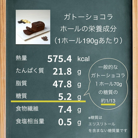 【送料・誕生日ギフトパッケージ込】フスボンガトーショコラ ホール 糖質5.2g/1ホール シーン提案 フスボン 
