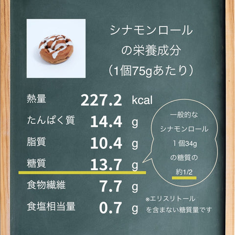 フスボンシナモンロール 糖質13.7g ロカボダイエットのお供に欠かせない菓子パン フスボン 